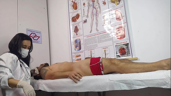 Nurse has her first patient with an erection!