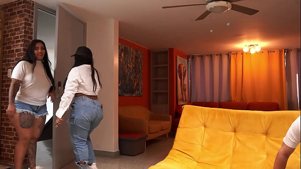 My girlfriend'_s big ass friend comes to visit and she knows how to entertain herself with a big cock.