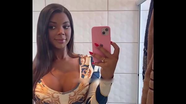 trans girl shows off in the mirror for you