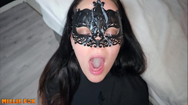 AMATEUR MILF GETS A HUGE CUM FACIAL AND THE NEXT DAY SHE GETS A HUGE LOAD OF CUM ON HER TONGUE AND SWALLOWS IT ALL -MILLIE FOX