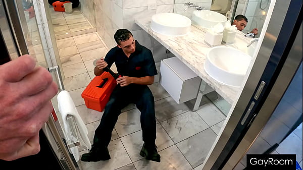 Plumber Stud Uses His Tool To Clear Out Brody'_s Drain Hole