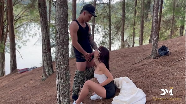 Lost in the woods - I fuck a skinny horny stranger - Danner Mendez and Alicia Trece - FREE