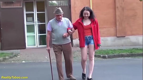 lucky horny grandpa first teen sex